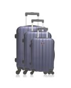 3 valigie Fogo 49/59/69 cm blu marino a 4 ruote