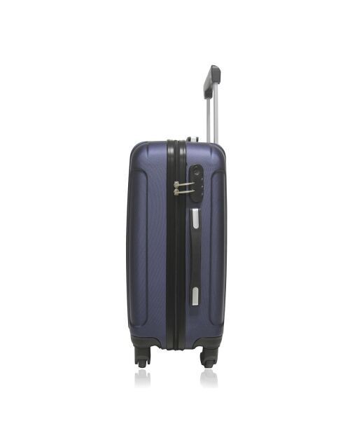 3 valigie Fogo 49/59/69 cm blu marino a 4 ruote