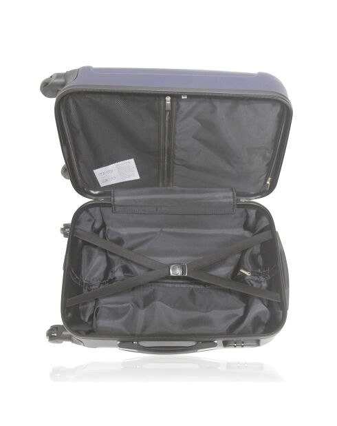 3 valigie Fogo 49/59/69 cm blu marino a 4 ruote