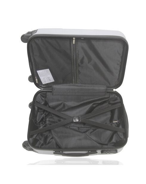 Valigia Coronado Medium Stay con 4 ruote singole 59 cm argento