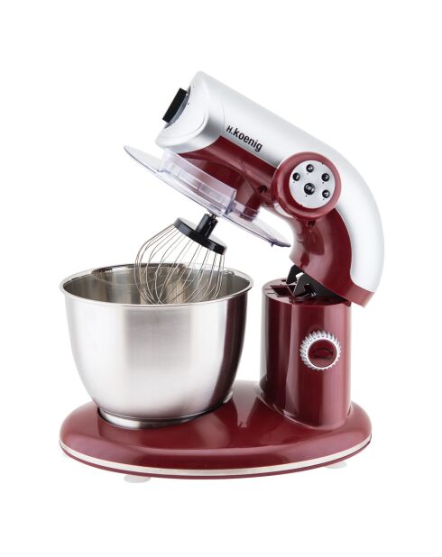Robot pétrin KM80 5L rouge - 1000W