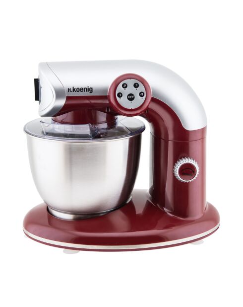 Robot pétrin KM80 5L rouge - 1000W