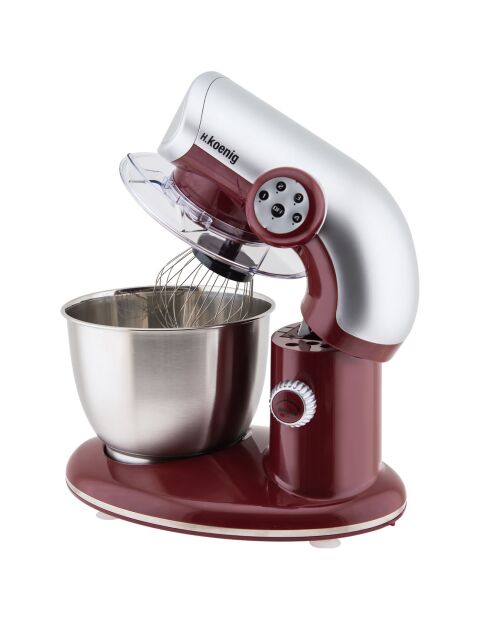 Robot pétrin KM80 5L rouge - 1000W