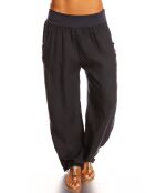 Pantalon 100% Lin Aline marine