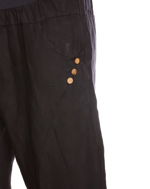 Pantalon 100% Lin Aline marine
