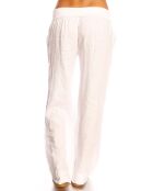 Pantalon 100% Lin Lea blanc