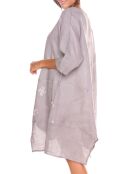 Robe 100% Lin Cerise taupe