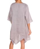 Robe 100% Lin Cerise taupe