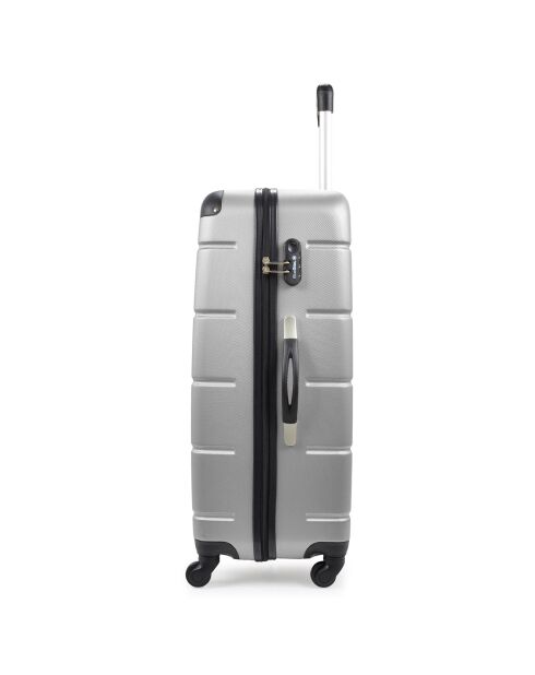 3 Valises 4 roues Ottawa 49/59/68 cm argentées