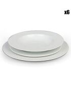Service en Porcelaine Urban Martele blanc - 18 pièces