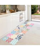 Tapis vinyle Saint Tropez multicolore - 66x100 cm