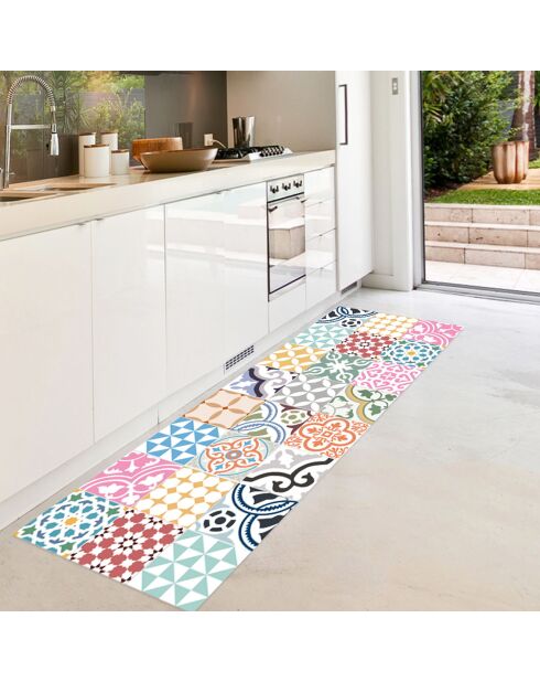 Tapis vinyle Saint Tropez multicolore - 66x100 cm