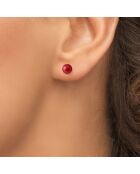 Boucles d'Oreilles Argent Perles d'Eau Douce cherry - 6-7 mm