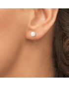 Boucles d'Oreilles Argent Perles d'Eau Douce blanc naturel - 6-7 mm