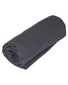 Drap housse 100% Coton lavé acier