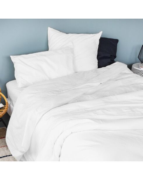 Funda nórdica Anna blanca 100% algodón lavado