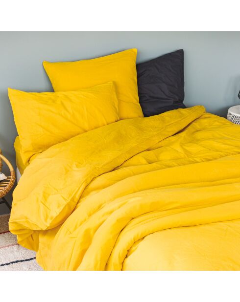 Funda nórdica Anna Saffron 100% algodón lavado