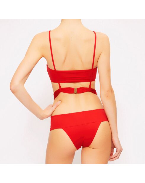 Maillot de bain 3 pièces Ethno Soutache rouge