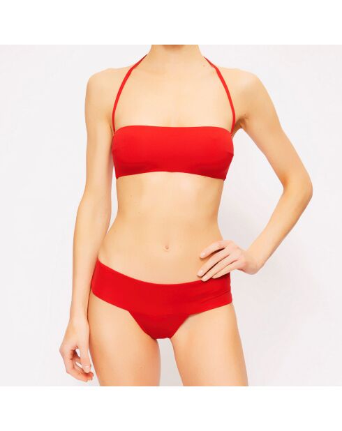 Maillot de bain 3 pièces Ethno Soutache rouge