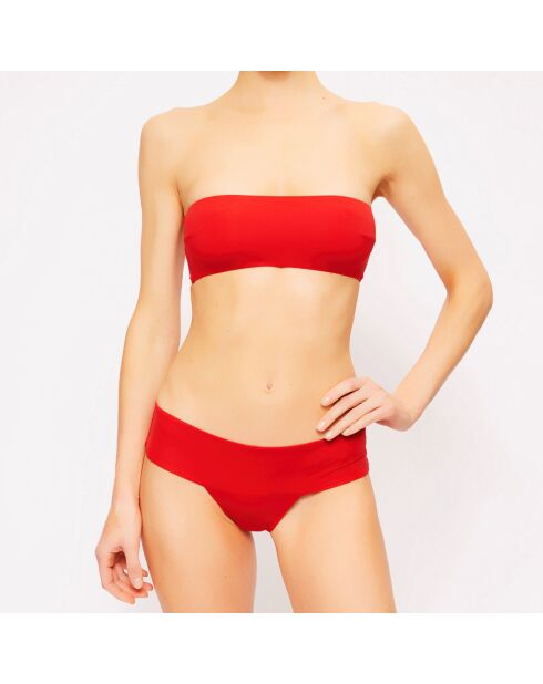 Maillot de bain 3 pièces Ethno Soutache rouge