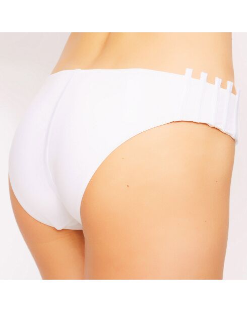 Slip bikini bianchi con grafica Couture