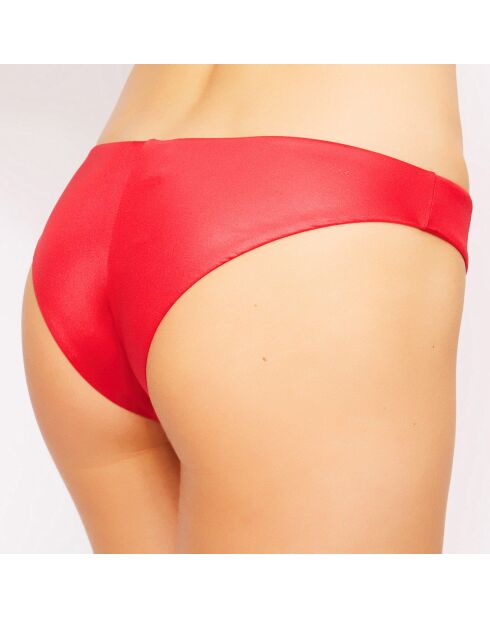 Bas de maillot Beach Nervures rouge corail