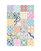 Tapis vinyle Saint Tropez multicolore - 50x100 cm