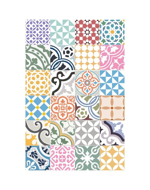Tapis vinyle Saint Tropez multicolore - 66x150 cm