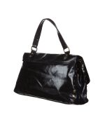 Schwarze Gavi Lederhandtasche 37x27,5x11,5 cm