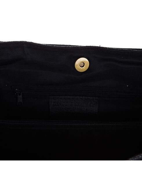 Schwarze Gavi Lederhandtasche 37x27,5x11,5 cm