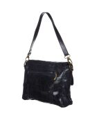 Zwarte leren schoudertas van Nyle - 25x27x3 cm