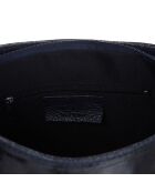 Zwarte leren schoudertas van Nyle - 25x27x3 cm