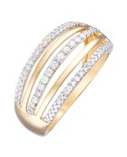 Geelgouden declaratiering met diamanten van 0,25 karaat