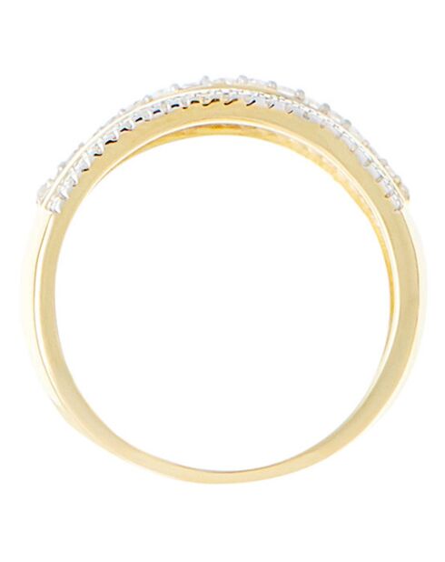 Anello di dichiarazione in oro giallo da 0,25 ct con diamante