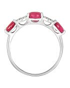 Bruni Ring aus 0,06 ct Diamant und 1,44 ct Rubin-Weißgold