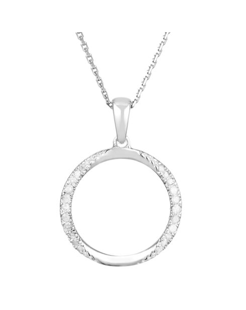 Pendentif Ode à la Vie Diamants 0.10 ct or blanc