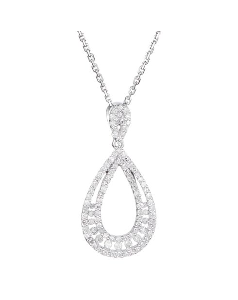 Ciondolo in oro bianco 0,25 ct con diamante Khloé