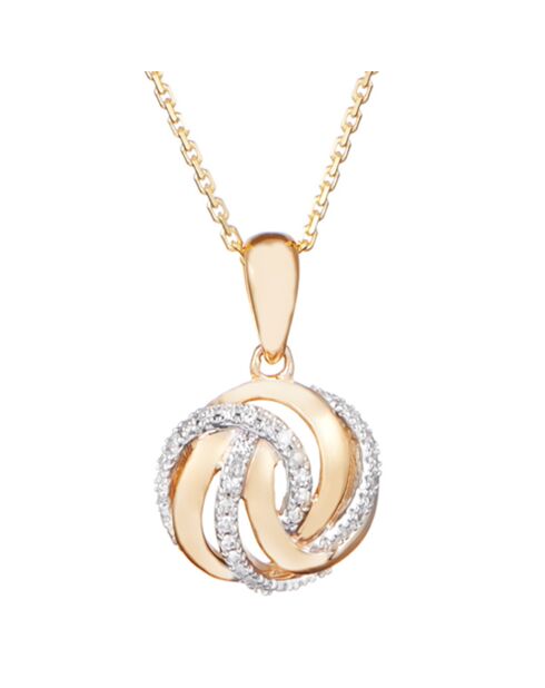 Diamantenanhänger mit goldenem Auge aus 0,09 Karat Gelbgold