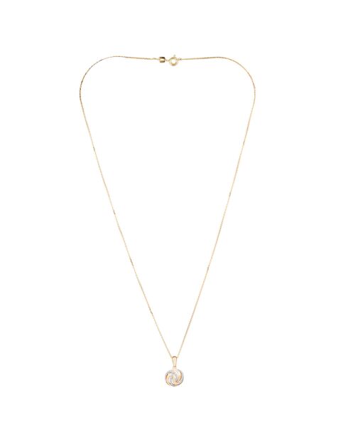 Diamantenanhänger mit goldenem Auge aus 0,09 Karat Gelbgold