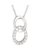 Forever Linked Diamond 0.11 ct witgouden hanger en ketting