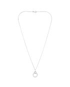 Pendentif Double Circle Diamants 0.19 ct Or Blanc