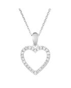 Pendentif élue de ton Coeur Diamants 0.13 ct or blanc