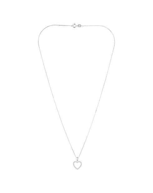 Pendentif élue de ton Coeur Diamants 0.13 ct or blanc