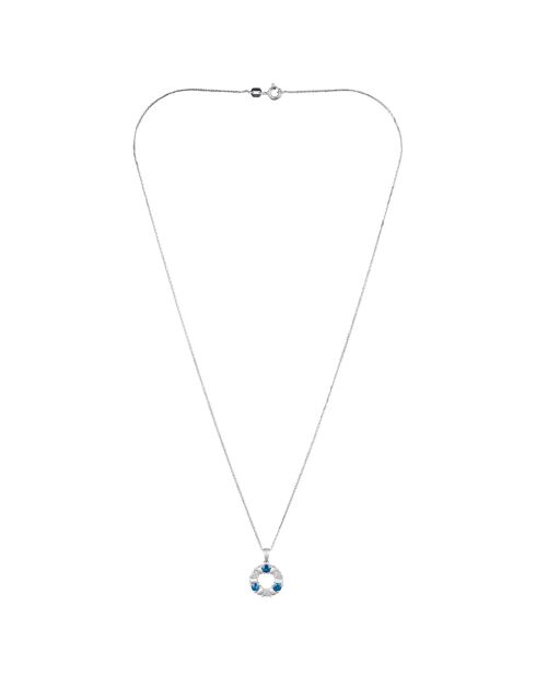 Port Royal Diamonds 0.05ct saffieren 0.54ct witgouden hanger