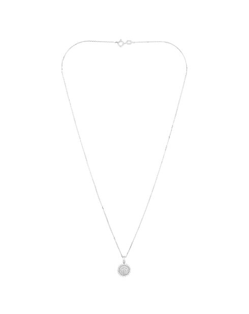 Halskette und Kette mit Marmara-Diamanten, 0,17 Karat Weißgold