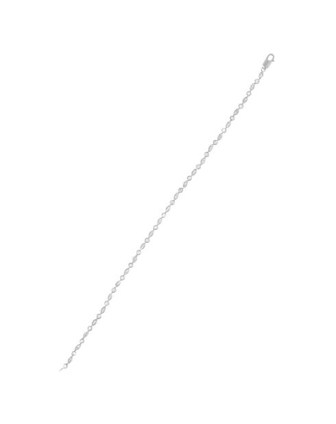 Bracelet Ligne de Chance or blanc Diamants 0.5 ct