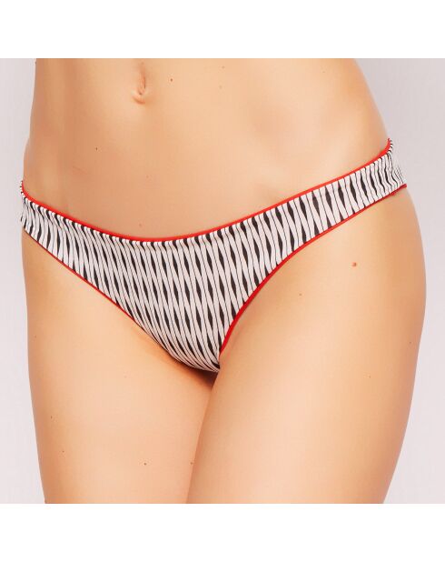 Braguitas de bikini blancas y rojas Eva