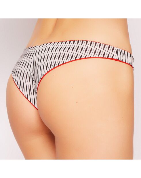 Braguitas de bikini blancas y rojas Eva