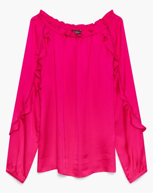 Blouse Prunelle fluide rose foncé