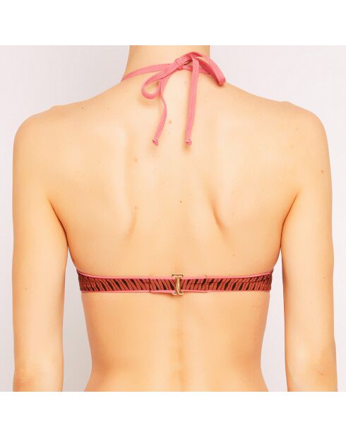 Eva jersey top met terracotta/fuchsia-print